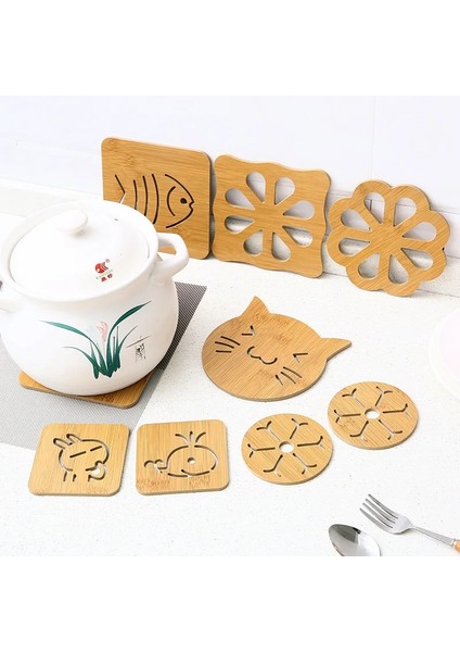 Ff Ev Ahşap Karikatür Yalıtım Mat Masa Mat Kaymaz Tencere Nihalesi Yaratıcı Sevimli Mat Çay Altlığı Kase Ped Coaster Mutfak Aksesuarları (Yurt Dışından) modelleri