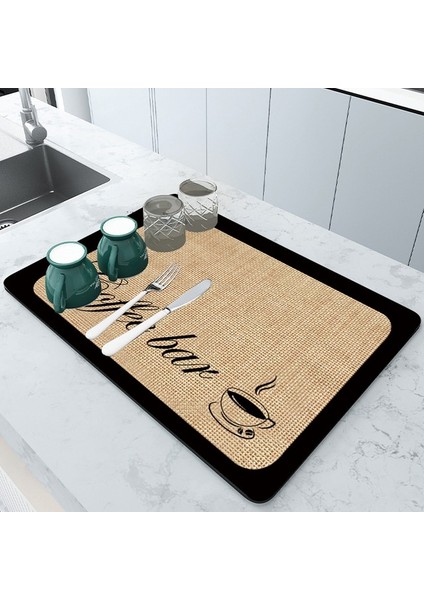 Tw-03-8 S 20X30 cm Süper Emici Drenaj Mat Mutfak Banyo Musluk Tezgah Emici Mat Kahve Makinesi Su Bardağı Kase Kurutma Placemat (Yurt Dışından)