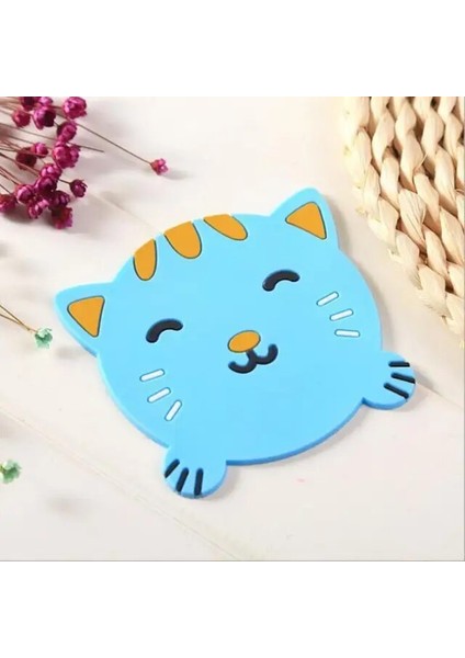 B-Kitty Resimde Gösterildiği Gibi Karikatür Silikon Bardak Altlığı Kaymaz Bardak Mat Isı Yalıtım Masa Mat Yüksek Sıcaklığa Dayanıklı Çay Bardağı Mat Kase Mat (Yurt Dışından)