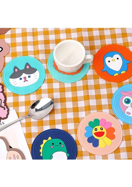 B-Kitty Resimde Gösterildiği Gibi Karikatür Silikon Bardak Altlığı Kaymaz Bardak Mat Isı Yalıtım Masa Mat Yüksek Sıcaklığa Dayanıklı Çay Bardağı Mat Kase Mat (Yurt Dışından) fırsatları