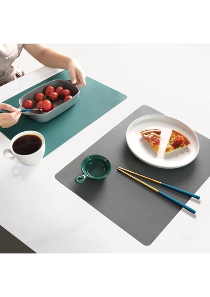 Koyu Gri Büyük Taşınabilir Gıda Silikon Su Geçirmez Placemat Masa Mat Isı Yalıtımı Anti-Patinaj Yıkanabilir Dayanıklı Mutfak Yemek Için (Yurt Dışından) indirimleri