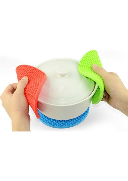 Camgöbeği Mavi 18X18CM Yuvarlak Isıya Dayanıklı Mat Içecek Bardak Altlıkları 18/14CM Silikon Kaymaz Pot Tutucu Masa Placemat Mutfak Aksesuarları Onderzetters (Yurt Dışından) fiyatları