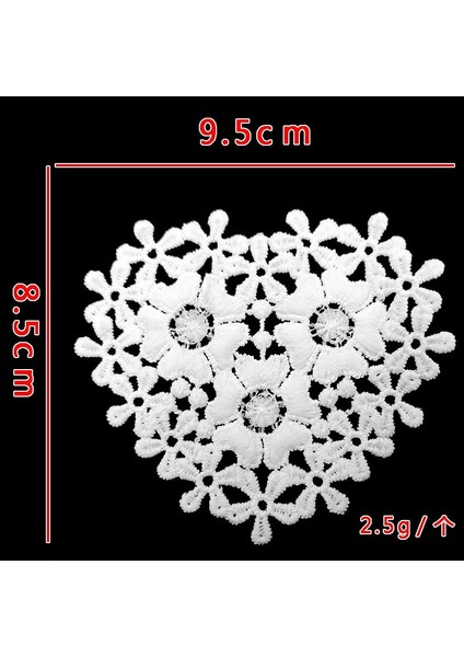 2CD-51204-004 Kalp Şeklinde Hollow Patch Coaster Dantel Coaster Placemat Yalıtım Peçete Nakış Çiçekler Kupa Sehpa Fincan Mat Ev Dekor (Yurt Dışından) modelleri