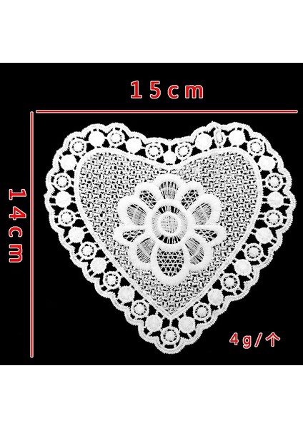 2CD-51204-004 Kalp Şeklinde Hollow Patch Coaster Dantel Coaster Placemat Yalıtım Peçete Nakış Çiçekler Kupa Sehpa Fincan Mat Ev Dekor (Yurt Dışından) fırsatları
