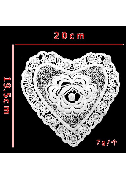 2CD-51204-004 Kalp Şeklinde Hollow Patch Coaster Dantel Coaster Placemat Yalıtım Peçete Nakış Çiçekler Kupa Sehpa Fincan Mat Ev Dekor (Yurt Dışından) indirimleri