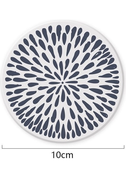 09 Yuvarlak 10X10X0.8 cm Isı Yalıtım Çay Fincanları Coaster Mutfak Aksesuarları Masa Mat Diyatomlu Toprak Emici Coaster Yemek Masası Placemat (Yurt Dışından)