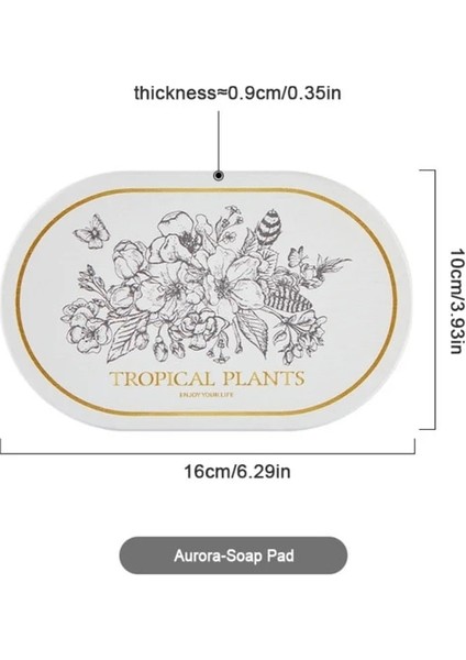 C1 Diatomit Emici Placemat Coaster Diş Fırçası Tutucu Yalıtım Pedi Sabun Mat Banyo Mutfak Hızlı Kuru Küf Geçirmez Raf (Yurt Dışından)