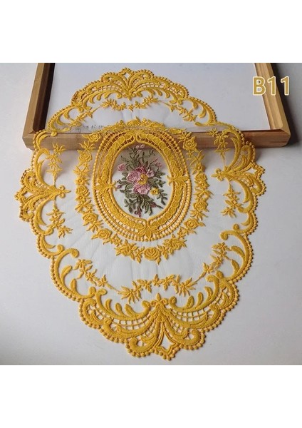 B11 43X30 cm 1 Pc Yemek Masa Örtüsü Işlemeli Masa Örtüsü Zarif Yuvarlak Dantel Masa Örtüsü Kahve Altlıkları Peçete Parti Düğün Dekorasyon (Yurt Dışından)