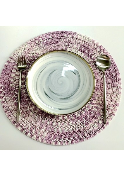 B3 Yuvarlak Yuvarlak Örgü Placemat Masa Paspasları Avrupa Tarzı Yemek Peçete Pedleri Kaymaz Isıya Dayanıklı Coaster Yastık Mutfak Parti Dekorasyon (Yurt Dışından)