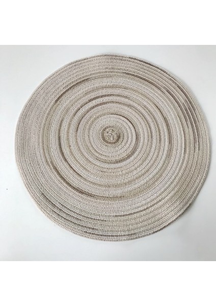 Yuvarlak 18CM Dekorasyon Yuvarlak Dokuma Yeri Yemek Masası Pedi, Isıya Dayanıklı Mutfak Kaymaz Mat (Yurt Dışından)
