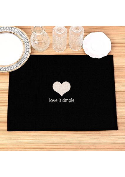 154 42X32 cm Siyah ve Beyaz Baskı Placemats Kalp Harfler Masa Mat Içecek Bardak Ev Aksesuarları Mutfak Yer Paspasları Bar Mat Pad (Yurt Dışından) modelleri