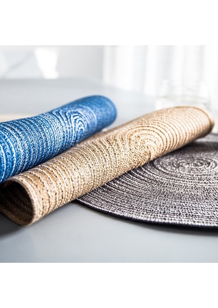 B Xl 36 cm Yuvarlak Dokuma Iskandinav Tarzı Kaymaz Placemat Coaster Yalıtım Dolgu Fincan Masa Mat Ev Dekor Peçete Mutfak Aksesuarları (Yurt Dışından)