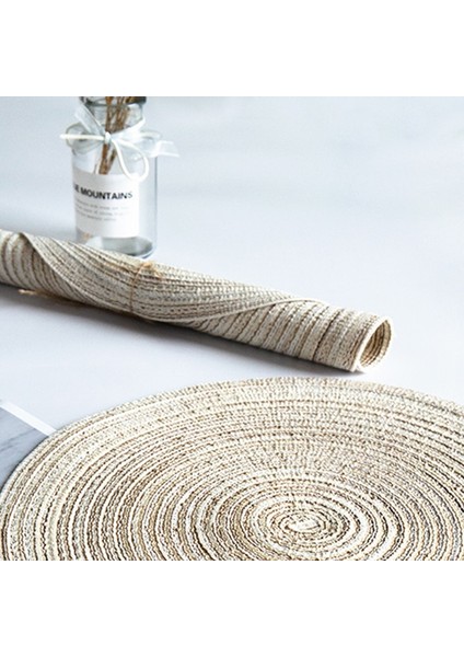 B Xl 36 cm Yuvarlak Dokuma Iskandinav Tarzı Kaymaz Placemat Coaster Yalıtım Dolgu Fincan Masa Mat Ev Dekor Peçete Mutfak Aksesuarları (Yurt Dışından)