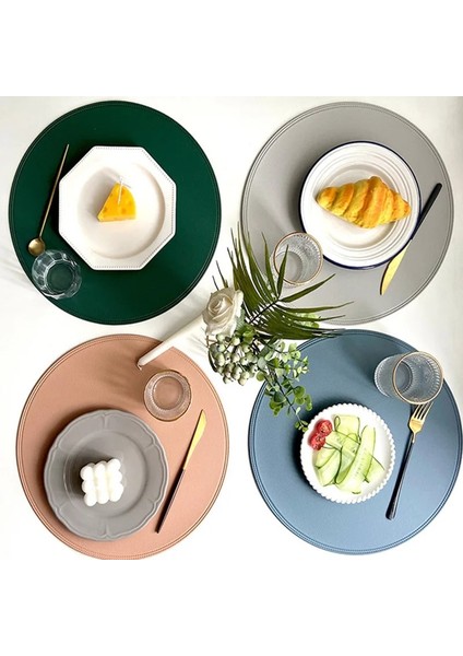 Siyah L 38CM Pu Deri Yağa Dayanıklı Kaymaz Mutfak Placemat Aksesuarları Coaster Sofra Pad Kupa Yemek Masası Mat Peçete Ev 51107 (Yurt Dışından) modelleri