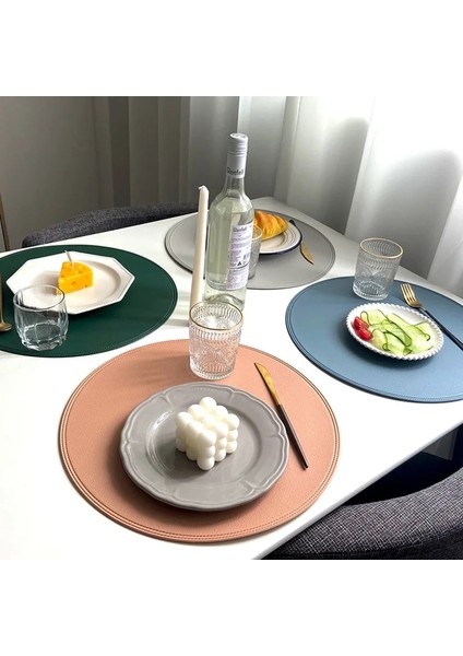 Siyah L 38CM Pu Deri Yağa Dayanıklı Kaymaz Mutfak Placemat Aksesuarları Coaster Sofra Pad Kupa Yemek Masası Mat Peçete Ev 51107 (Yurt Dışından) fırsatları