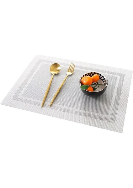 HG-CD032-03 6 Adet 4/6 Adet Masa Mat Seti Kaymaz Kase Ped Bardak Altlığı Takımı Yıkanabilir Pvc Yemek Masası Placemats Modern Ev Dekorasyon Aksesuarları (Yurt Dışından)