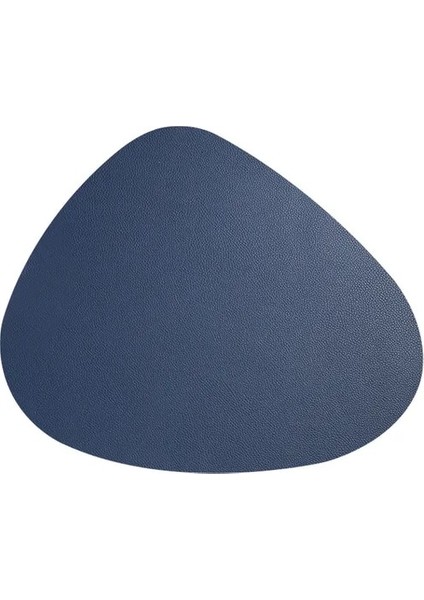 Koyu Mavi 11X13 cm Deri Batı Servis Altlığı Sofra Pedi Yağ Suya Dayanıklı Isı Yalıtımı Kaymaz Tablemat Coaster Mutfak Için Yıkanabilir Bardak (Yurt Dışından)