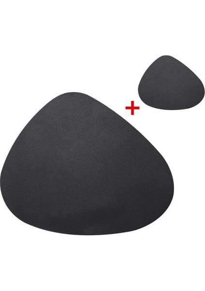 Siyah 2 Takım 2/4/6 Takım Pu Placemats Masa Için Su Geçirmez Kaymaz Yalıtım Deri Yer Paspasları Set Iskandinav Tarzı Noel Coaster Fincan Mat (Yurt Dışından)