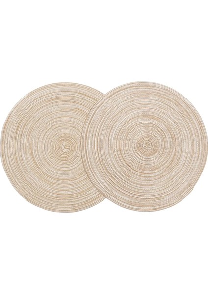 Bej Yuvarlak 30 cm Yuvarlak Örgülü Servis Altlığı 6'lı Set Yıkanabilir Yuvarlak Servis Altlıkları Mutfak Masası Için Yuvarlak Masa Paspasları Parti Barbekü Noel Günlük Kullanım Için (Yurt Dışından)