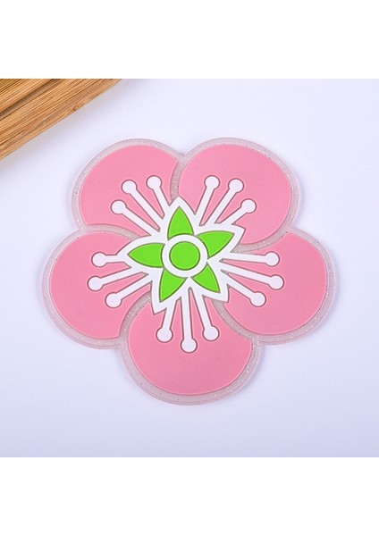 Sakura Coaster 11.5 cm Kiraz Çiçeği Coaster Kawaii Japonya Tarzı Sakura Bardak Kahve Fincanları Için Kaymaz Masa Placemat Çay Süt Kupa Ev Dekorları (Yurt Dışından)