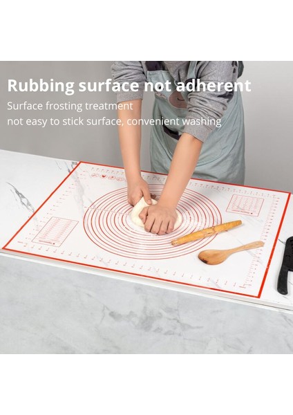 1 Adet L 1 Adet 40X50CM Yoğurma Hamur Mat Silikon Pişirme Mat Pizza Kek Hamur Yapma Makinesi Mutfak Pişirme Izgarası Alet Bakeware (Yurt Dışından)