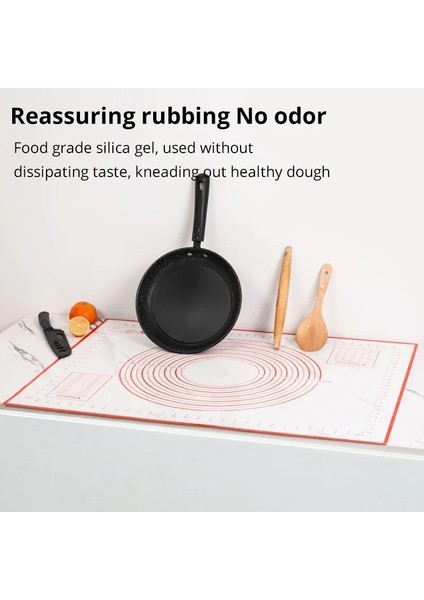 1 Adet L 1 Adet 40X50CM Yoğurma Hamur Mat Silikon Pişirme Mat Pizza Kek Hamur Yapma Makinesi Mutfak Pişirme Izgarası Alet Bakeware (Yurt Dışından)