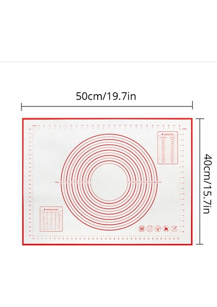 1 Adet L 1 Adet 40X50CM Yoğurma Hamur Mat Silikon Pişirme Mat Pizza Kek Hamur Yapma Makinesi Mutfak Pişirme Izgarası Alet Bakeware (Yurt Dışından)