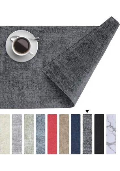 Koyu Gri 2 Adet Homaxy Mutfak Emici Mat Isıya Dayanıklı Placemat Kahve Fincanları Keçe Coaster Bireysel Şömine Masa Eşyası Mat Ev Bahçe (Yurt Dışından)
