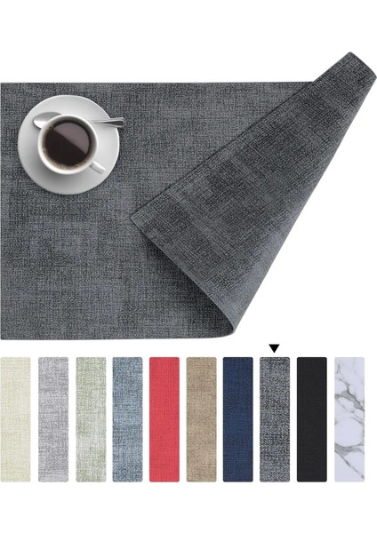 Koyu Gri 2 Adet Homaxy Mutfak Emici Mat Isıya Dayanıklı Placemat Kahve Fincanları Keçe Coaster Bireysel Şömine Masa Eşyası Mat Ev Bahçe (Yurt Dışından)