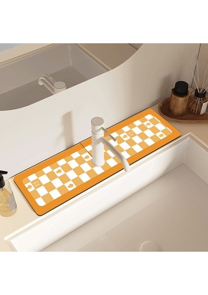 C 10X60 cm Klasik Lavabo Musluğu Drenaj Pedi Masa Mat Tuvalet Diatom Çamur Emici Ped Kaymaz Anti-Küf Mat Mutfak Tezgahı Için Cocina (Yurt Dışından)