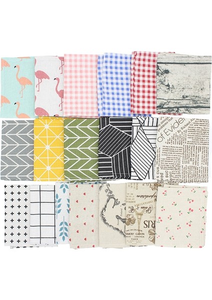 Stil 8 30 cm x 40 cm Ekose Pamuk Placemat Kumaş Masa Paspaslar Peçeteler Basit Tasarım Japon Moda Stil Sofra Mutfak Aracı (Yurt Dışından)