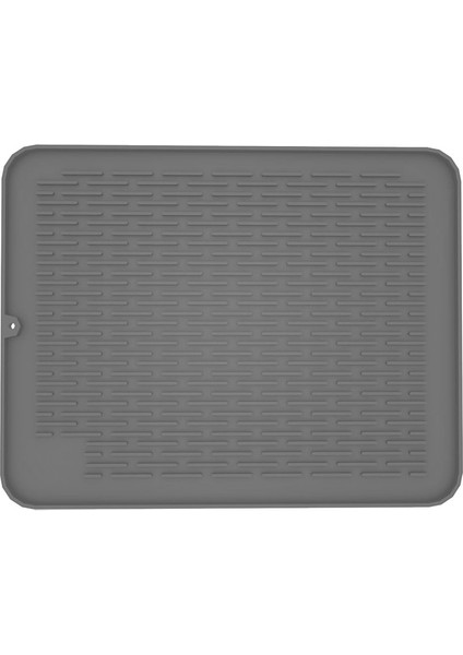 Gri 58.3X45.5 cm Dayanıklı Servis Altlığı Silikon Dikdörtgen Bulaşık Kurutma Mat Dayanıklı Yastık Pedi Mutfak Lavabo Kaymaz Pot Tutucu Bardak Yemekleri Coaster (Yurt Dışından)