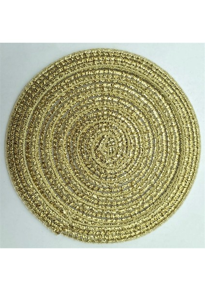 2CD-51009-003 18 cm Yuvarlak Pamuk Dokuma Iskandinav Tarzı Kaymaz Mutfak Placemat Coaster Yalıtım Pedi Bulaşık Kahve Fincanı Masa Mat Peçete Ev 51009 (Yurt Dışından)