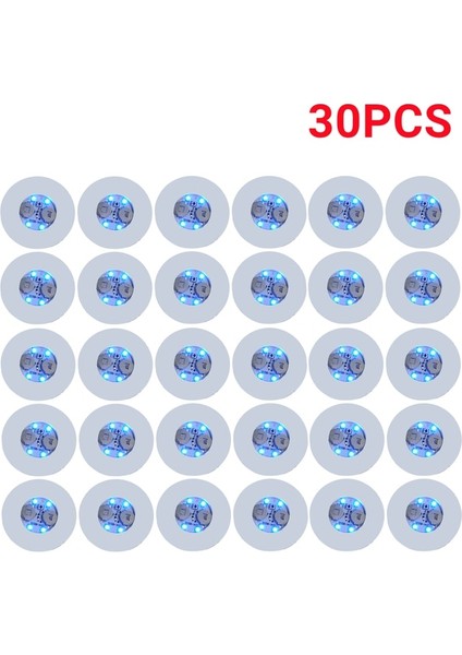 30 Adet Mavi 6 cm 1/10/20/30/50 Adet LED Coaster Light Up Şişe Çıkartmaları Likör Içecek Aydınlık Bardak Mat Club Bar Parti Araba Düğün Parti Vazo Dekor (Yurt Dışından)