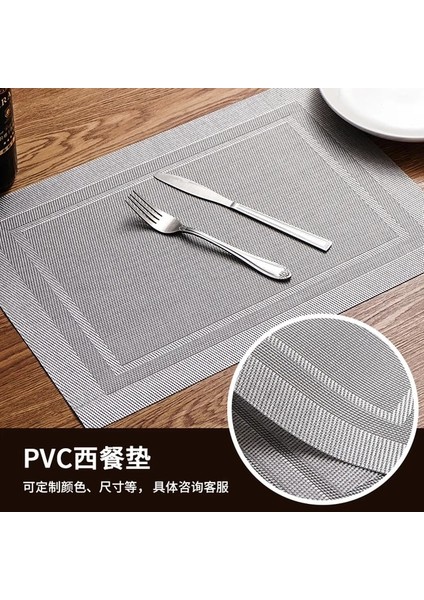 Açık Gri 30X45CM 4'lü Paket Pvc Yemek Masası Için Yer Paspasları Isıya Dayanıklı Yerleşimler Kaymaz Sızdırmaz Masa Paspasları 45X30CM Moda Disk Pedleri (Yurt Dışından)