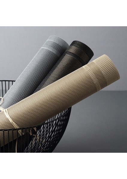 Açık Gri 30X45CM 4'lü Paket Pvc Yemek Masası Için Yer Paspasları Isıya Dayanıklı Yerleşimler Kaymaz Sızdırmaz Masa Paspasları 45X30CM Moda Disk Pedleri (Yurt Dışından)