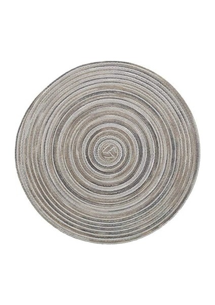 Gri B 36 cm 1 Adet Masa Placemats Yuvarlak Rami Yalıtım Pedi Keten Kaymaz Masa Paspasları Coaster Yemek Masası Mat Ev Dekorasyon Pedi (Yurt Dışından)