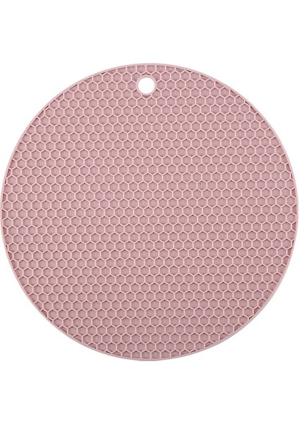 Pembe Yuvarlak Mat 1 Adet 1 Adet Silikon Petek Servis Altlığı Silikon Isıya Dayanıklı Masa Mat Yuvarlak ve Kare Coaster Kaymaz Mutfak Tencere Kase Mat (Yurt Dışından)