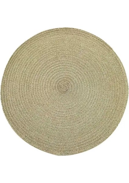 2CD-51009-011 36 cm Yuvarlak Pamuk Dokuma Iskandinav Tarzı Kaymaz Mutfak Placemat Coaster Yalıtım Pedi Bulaşık Kahve Fincanı Masa Mat Peçete Ev 51009 (Yurt Dışından)