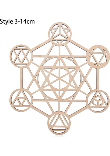 Stil 3-14 cm Ahşap Duvar Tabelası Yaşam Şekli Çiçek Lazer Kesim Ahşap Duvar Sanatı El Yapımı Coaster Craft Yapımı Kutsal Geometri Süs Ev Dekor (Yurt Dışından)