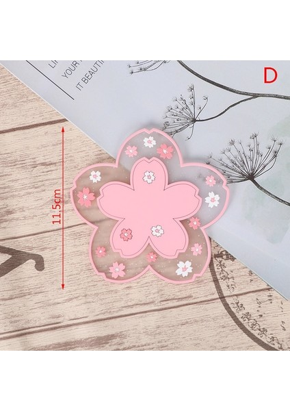 D S Kiraz Çiçeği Isı Yalıtım Pedi Yemek Masası Mat Kaymaz Fincan Altlıkları Kaymaz Coaster Mutfak Aksesuarları Bardak Masa Mat (Yurt Dışından)