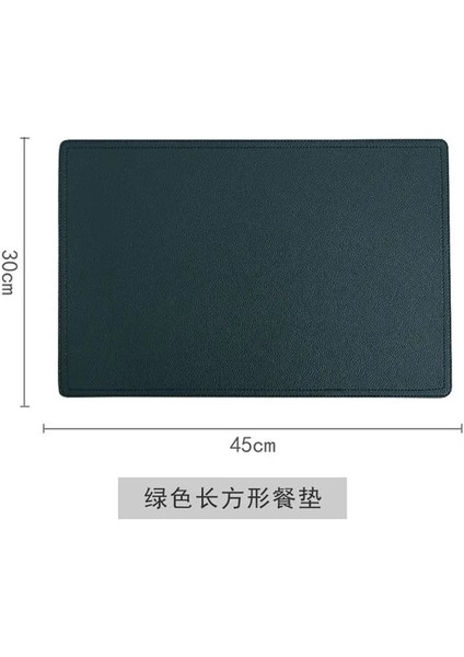 1 Dikdörtgen 45X30 cm Şık Zarif Placemat Pu Deri Ped Yemek Masası Mat Su Geçirmez Isı Yalıtımı Kaymaz Ins Placemats Kase Coaster 45X30CM (Yurt Dışından)
