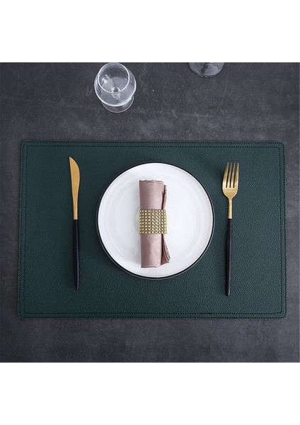 1 Dikdörtgen 45X30 cm Şık Zarif Placemat Pu Deri Ped Yemek Masası Mat Su Geçirmez Isı Yalıtımı Kaymaz Ins Placemats Kase Coaster 45X30CM (Yurt Dışından) fiyatları