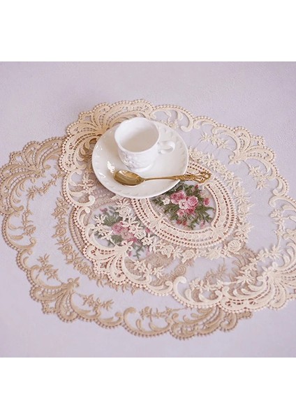 Dantel Fasulye Ezmesi 1 M 1 Adet Yemek Masası Nakış Zanaat Placemat Avrupa Tarzı Dantel Yalıtım Plakası Mat Anti-Haşlanma Coaster Masa Pedleri (Yurt Dışından)