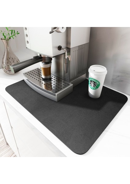 14 30X40 cm Diatomit Mutfak Drenaj Mat Emici Kahve Bulaşık Drenaj Pedi Sofra Halıları Banyo Kaymaz Hızlı Kuru Yemek Takımı Placemat (Yurt Dışından)