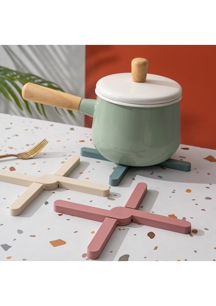 Gri 13X16.5 cm Silikon Isıya Dayanıklı Ped Yemek Masası Mat Katlanabilir Kaymaz Tencere Tava Placemat Bulaşık Plaka Tutucu Coaster Mutfak Aksesuarları (Yurt Dışından)