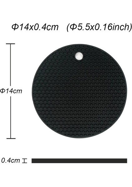 Yuvarlak Mat S5 1 Adet 25 Stil Silikon Mat 230°C Isıya Dayanıklı Pot Tutucuyemek Masası Placemat Kaymaz Pot Tutucu Bardak Altlığı Mutfak Aksesuarları (Yurt Dışından)