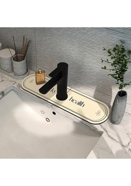 Musluk Drenaj Pedi B M 13.8X38CM Ev Saklama Paspasları Mutfak Emici Ped Kuru Drenaj Mat Lavabo Lavabo Kahve Makinesi Pedleri Masa Placemat Musluk Anti Sıçrama (Yurt Dışından)