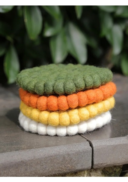 Siyah 10 cm Sevimli Yuvarlak Yün Keçe Bardak Placemats Potholders Yaratıcı Hediyeler ve Hediyelik Eşya Ev Ekran Çekim Sahne (Yurt Dışından)