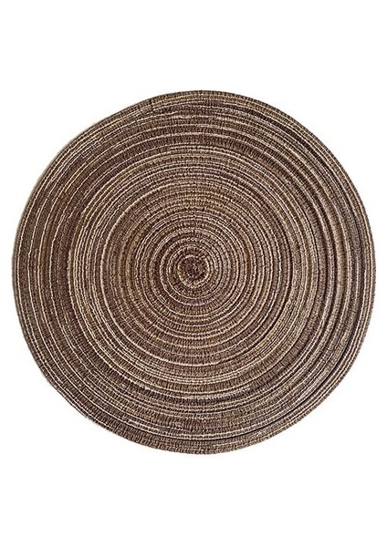 Kahve 36 cm Masa Paspasları Ev Dekorasyon Pedi Masa Mat Yalıtım Pedi Placemats Keten Kaymaz Coaster Masa Placemats Mutfak Aksesuarları (Yurt Dışından)